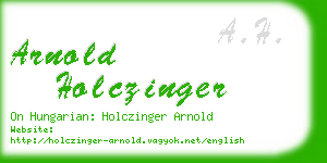 arnold holczinger business card